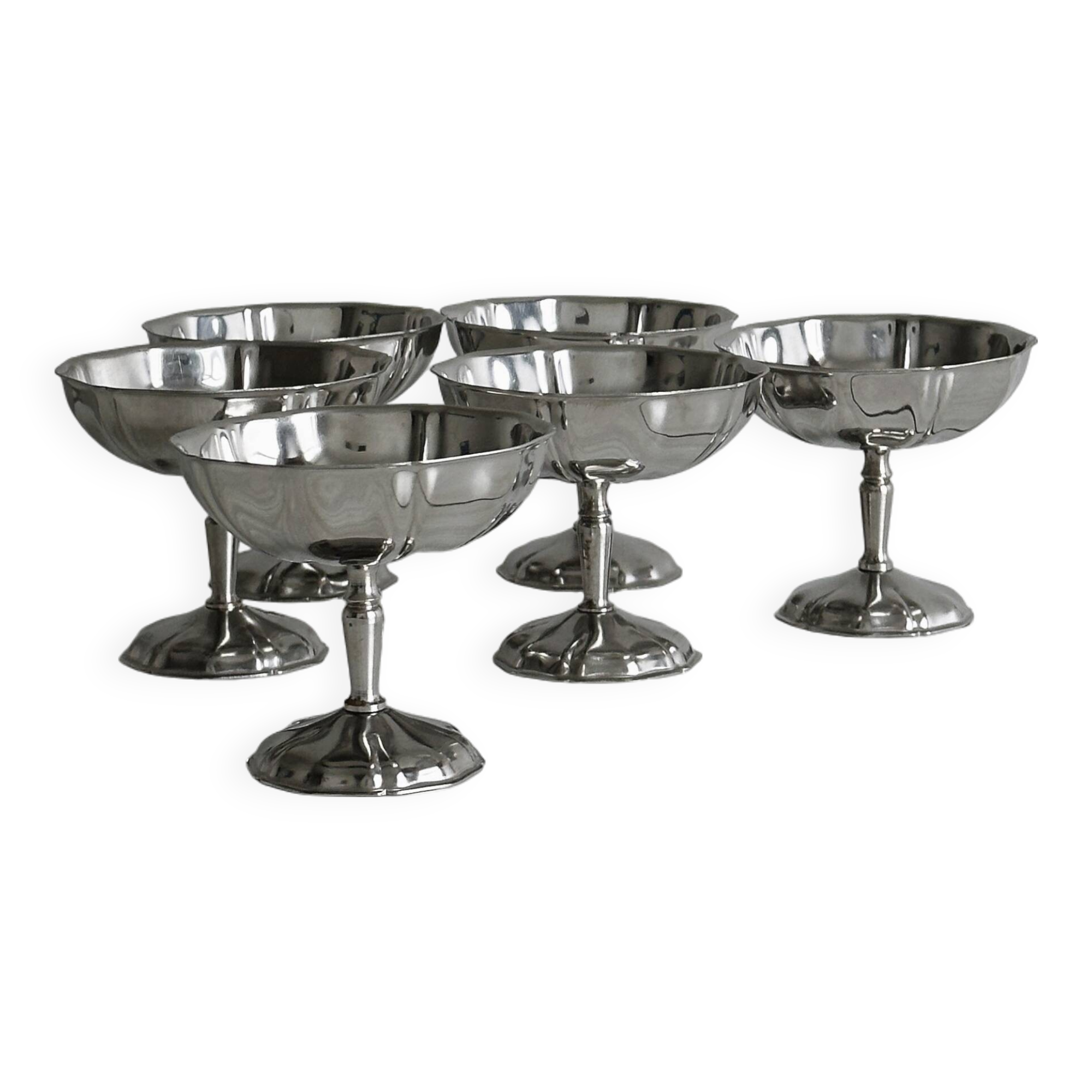 6 Letang Remy stainless steel footed cups