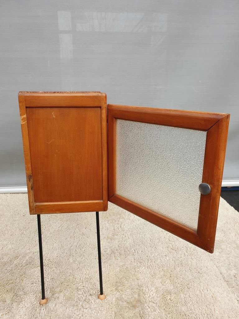 Console 1950 two doors matted glass