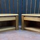 Pair of solid elm bedside tables from the 1970s.