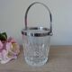 Vintage Cristal d'Arques ice bucket in transparent crystal, bar decoration