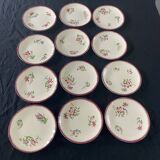12 Digoin Sarreguemines "Strasbourg" pattern dinner plates