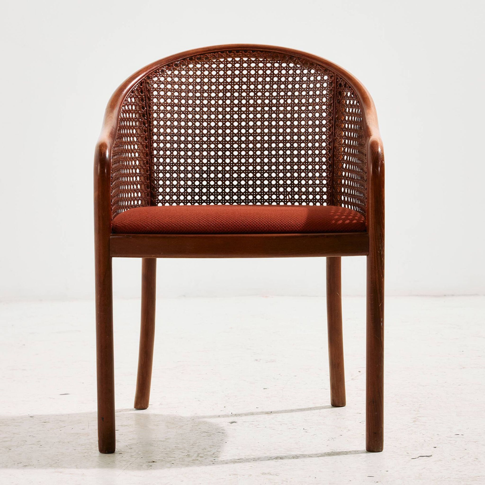 Fauteuil en hêtre et rotin