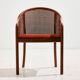 Fauteuil en hêtre et rotin