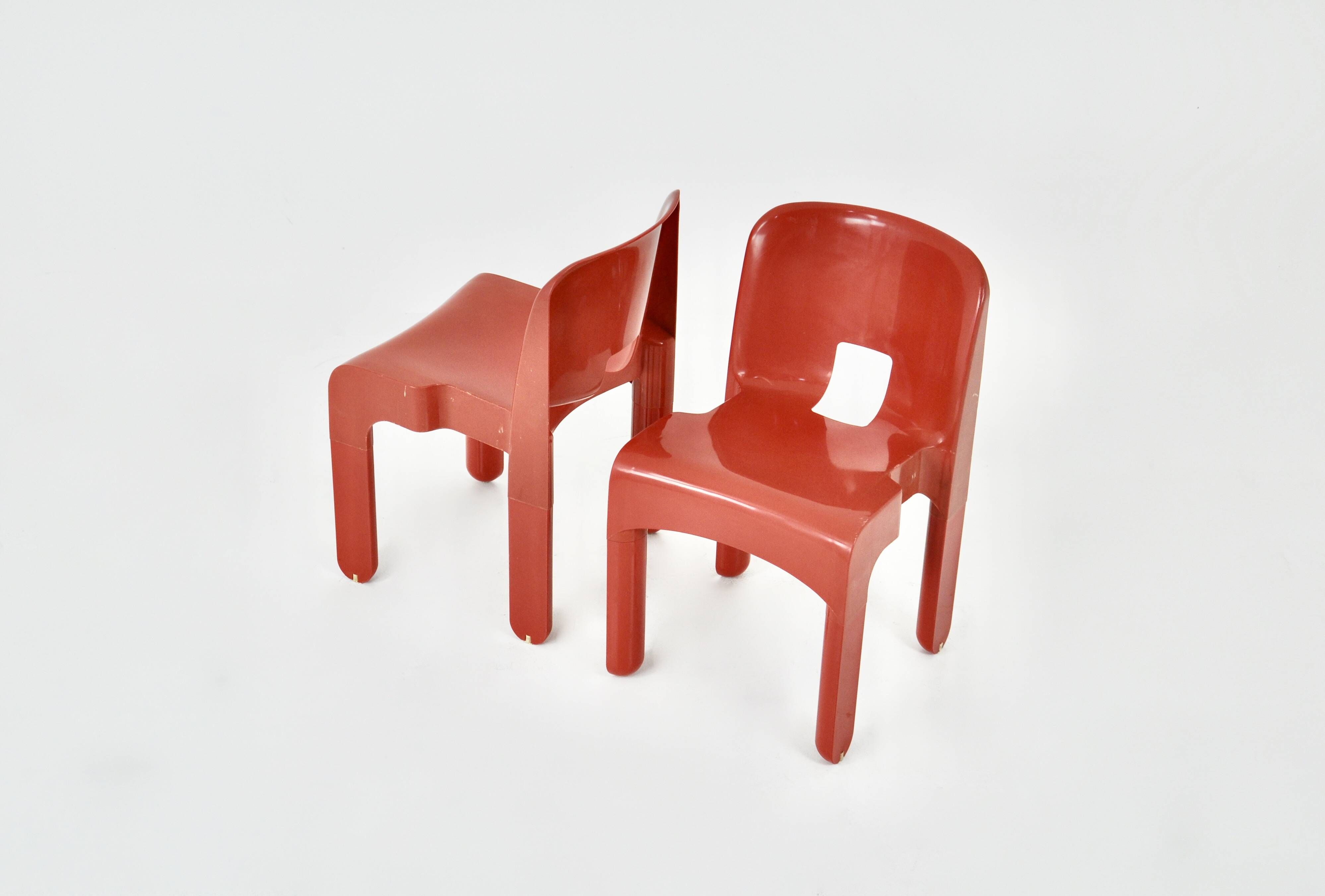 Model 4867 chairs by Joe Colombo for Kartell, 1970S, set of 2