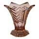 Art Deco star pressed molded glass vase