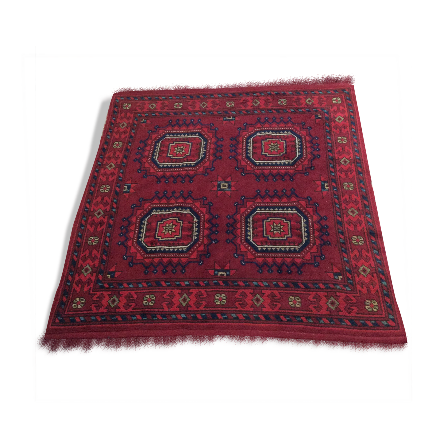 tapis persan Bergoss en pure laine des années 60/70 Made in Holland 105x95cm
