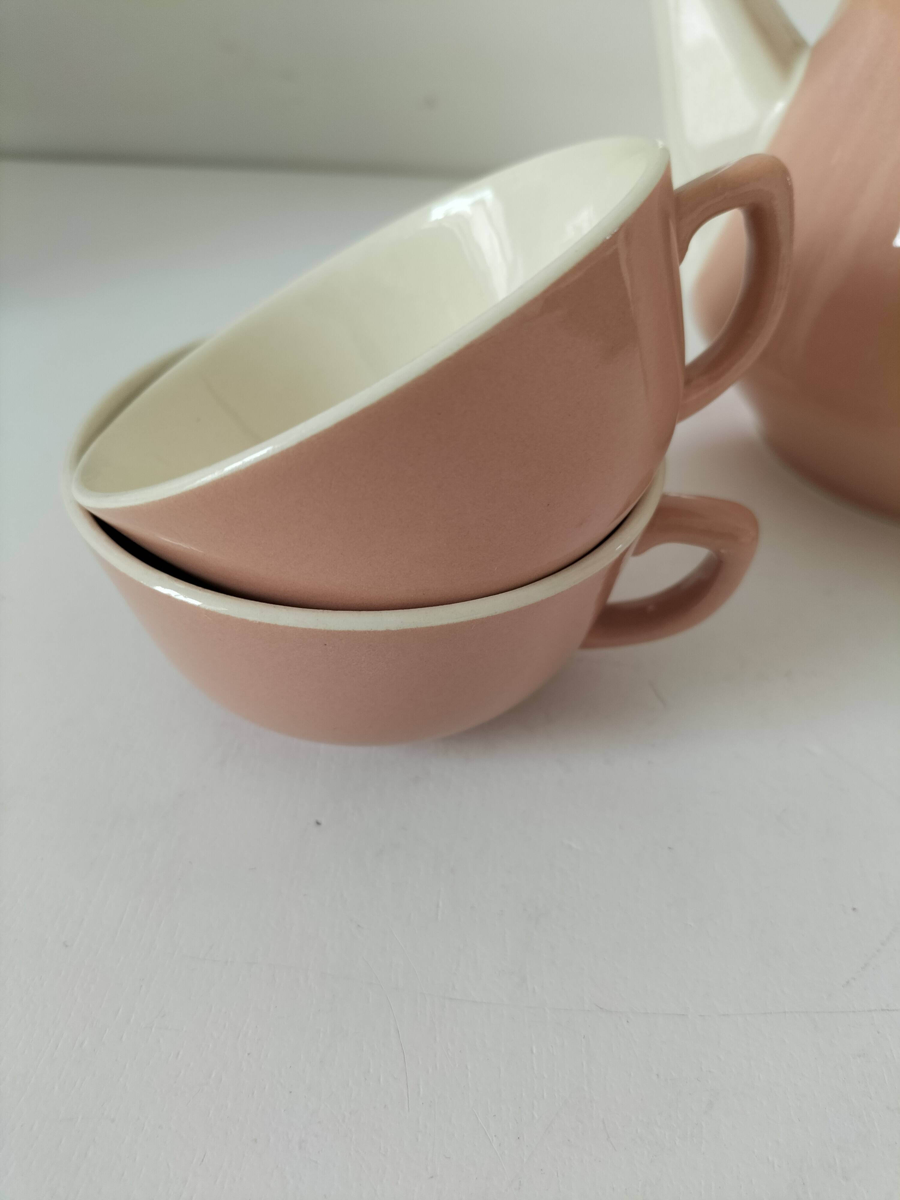 Teapot & duo cups Villeroy & Boch powder pink –