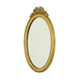 French Oval Facet Cut Mirror with Bow Classic 51cm