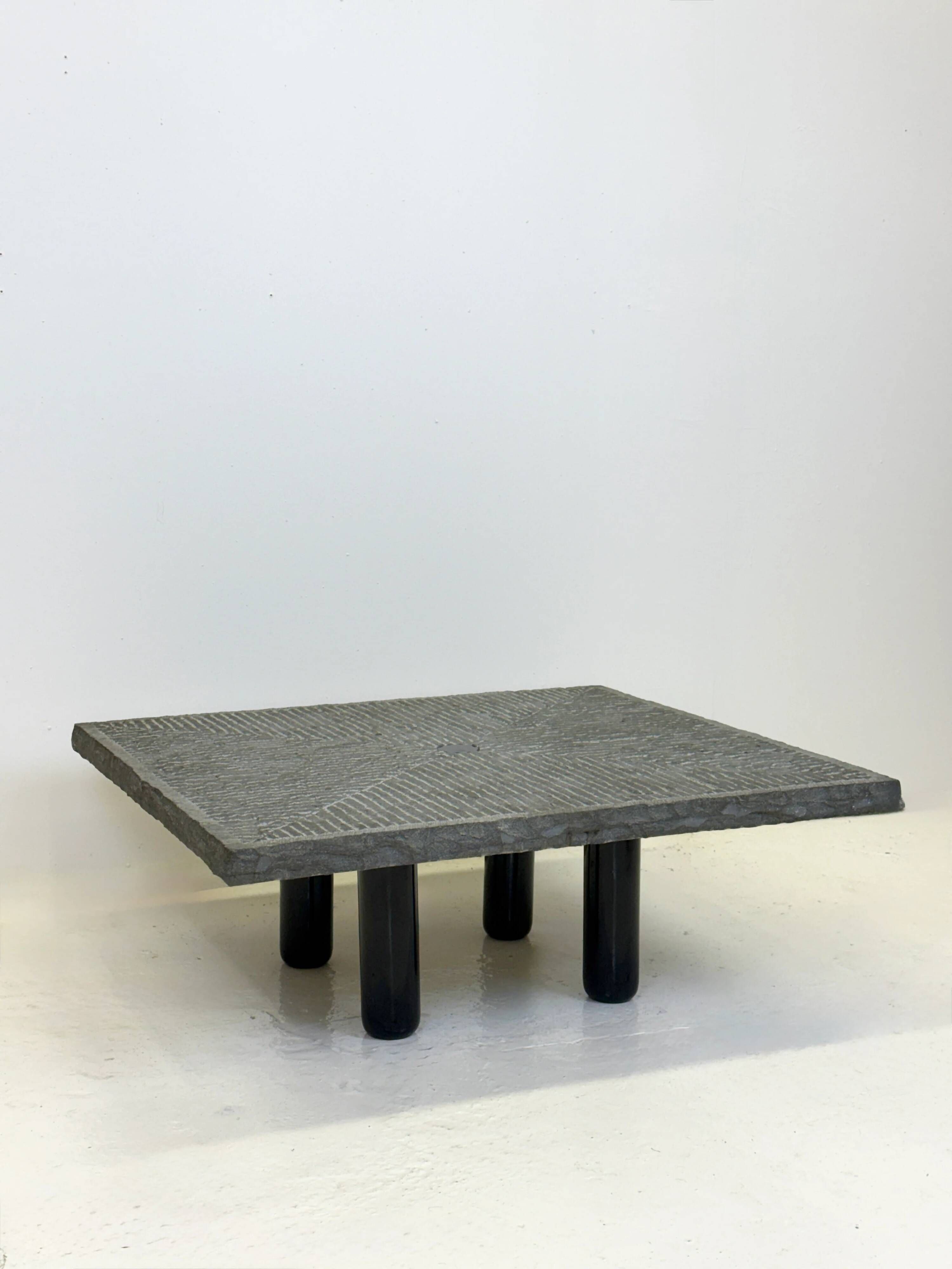Coffee table "Granit" by Giulio Lazzotti for Mageia, Italy, 1981
