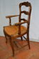 Straw armchair style Louis XV oak