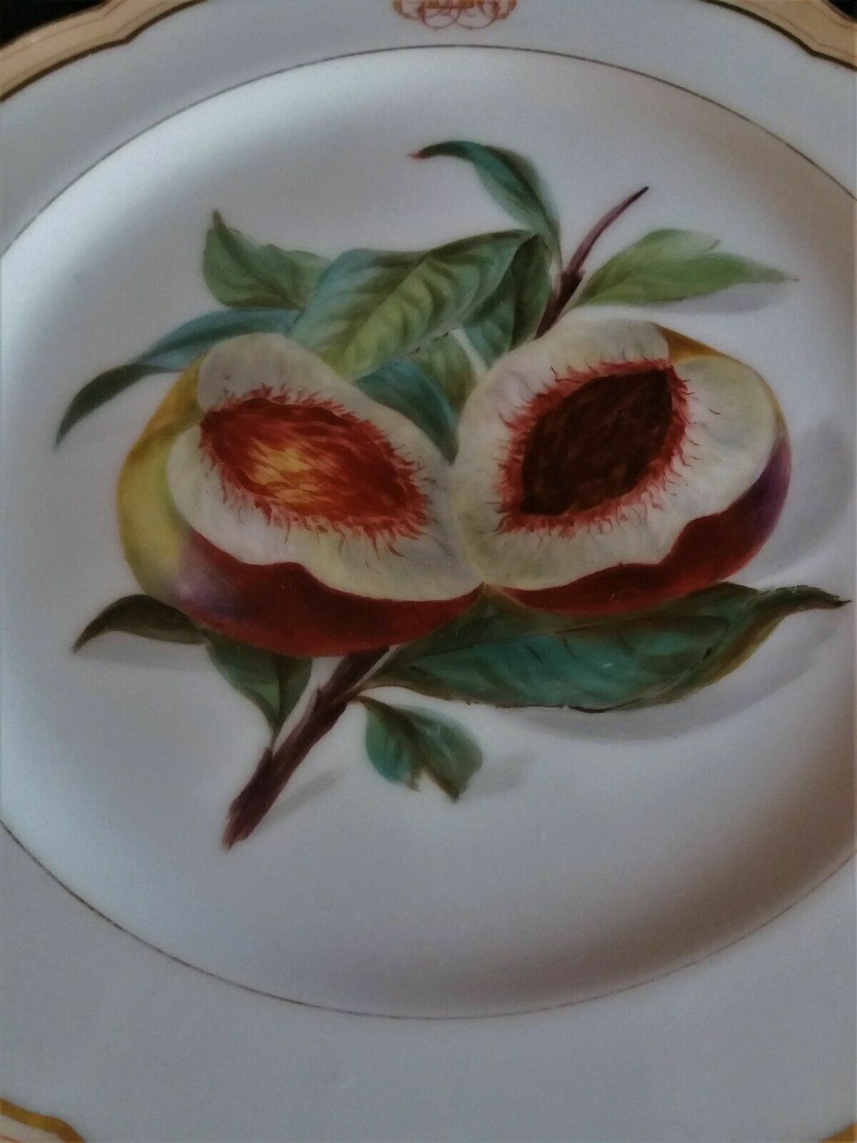 Flat plate heel porcelain of Paris monogram Ch. Pillivuyt XIXth