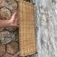 Vintage rattan wall coat rack