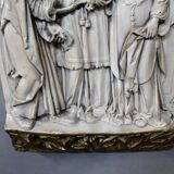 Bas relief religious scene in terracotta