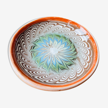 Romanian handicraft ceramic plate