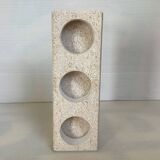 Travertine candle holder