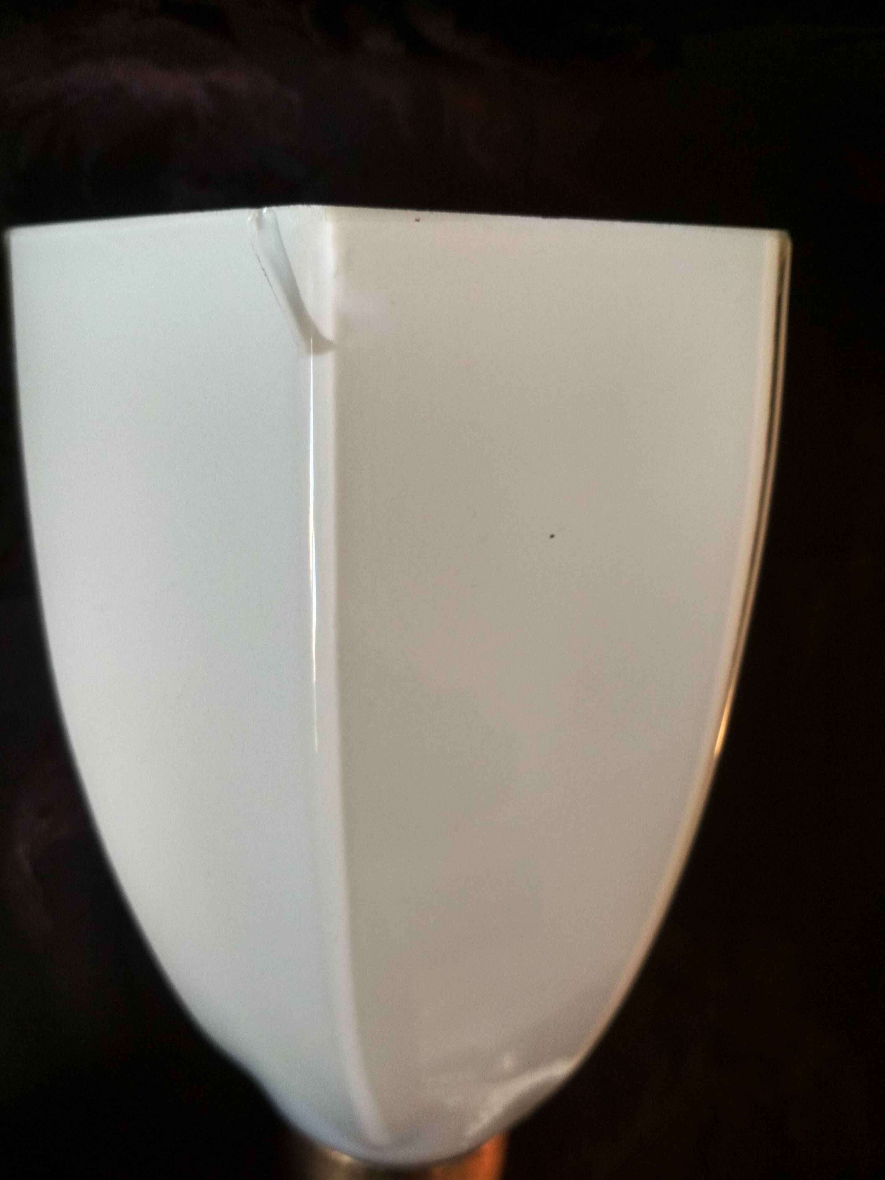 Golden brass wall light with glass tulip - dolphin pattern bathroom lamp