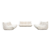 Ligne Roset Togo 3-seater in 2x 2-seater in Beige Corduroy.