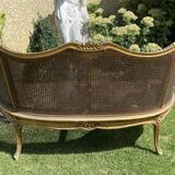 Sofa canage bench - gilded wood Louis XV style