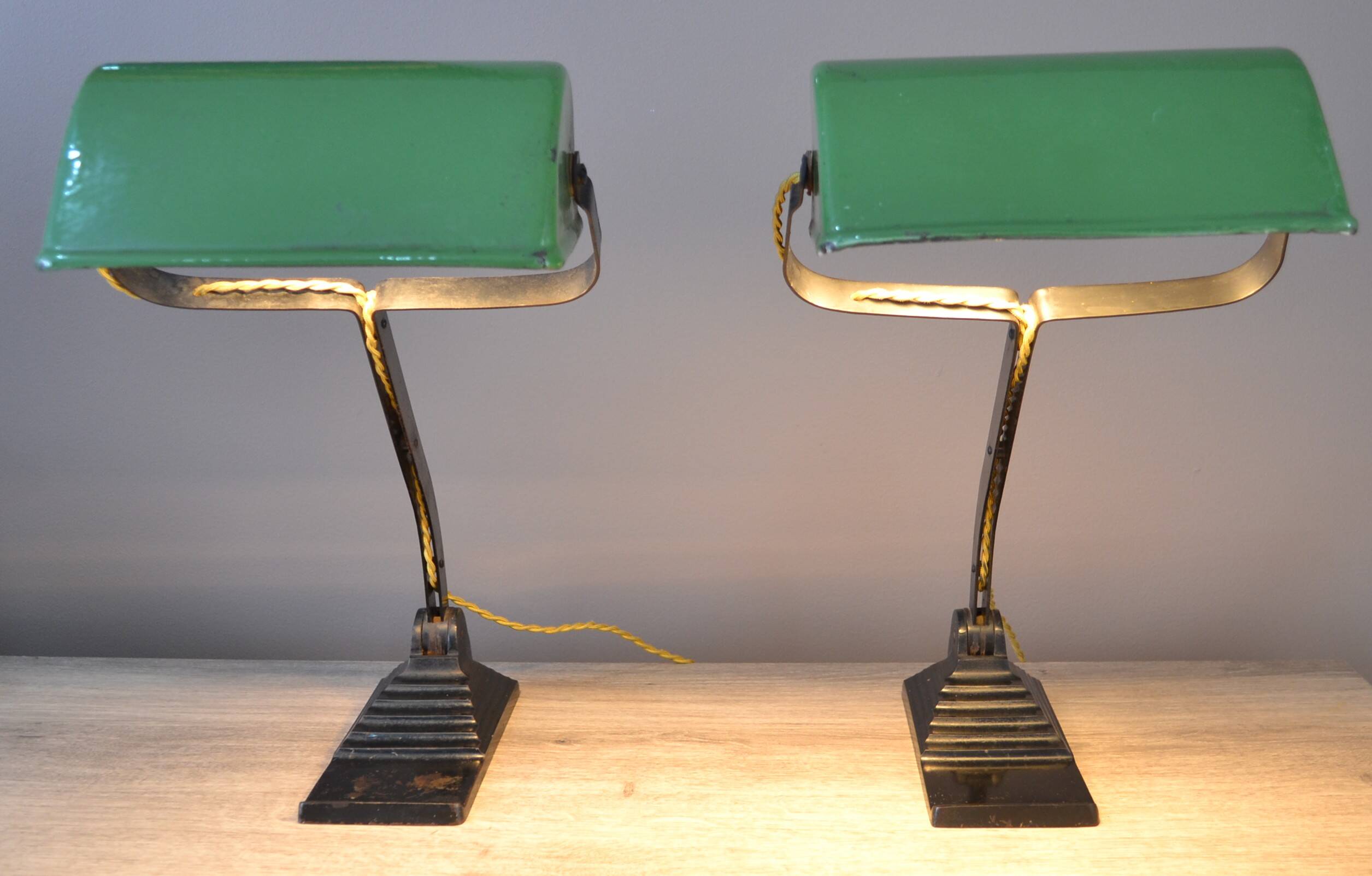 Pair of Art Deco desk lamps, 1930