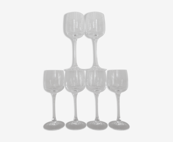 6 verres à porto cristal d'Arques modèle Briançon 7cl en boites