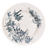 Flat plate in Lyon earthenware, Floréal model