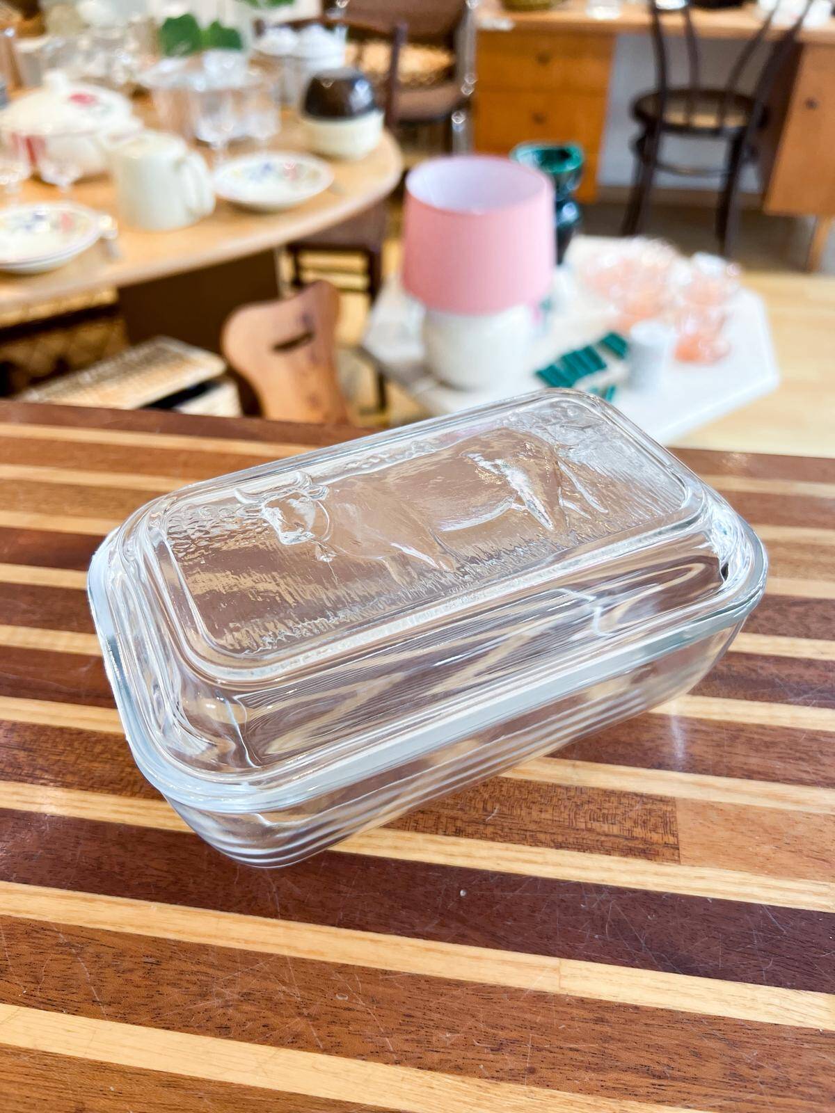 Vintage Duralex butter dish