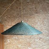 Suspension in green braided rattan