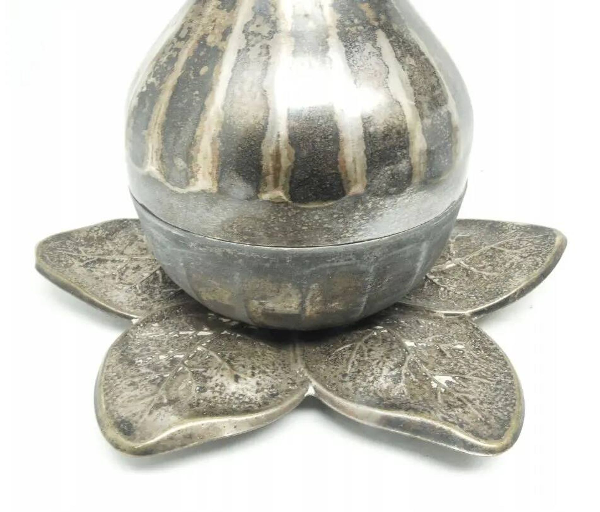 Sugar bowl, Art Deco, silver-plated brass, Szandrik, Hungary, 1930s