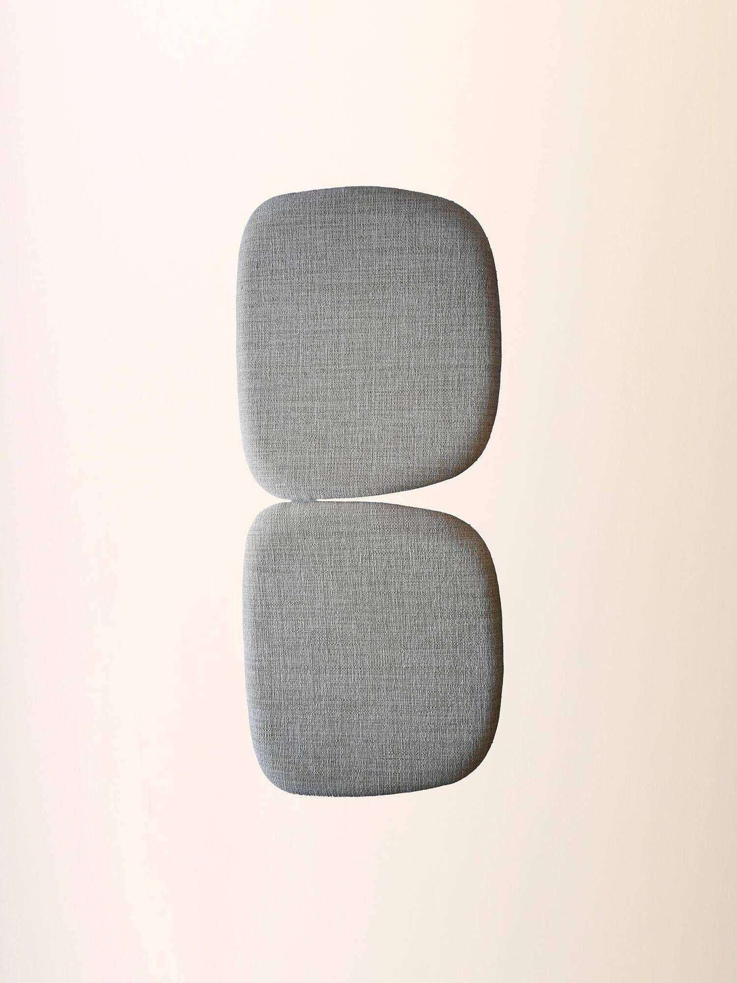 Pair of Scandinavian chairs in wood and fabric