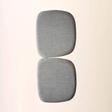 Pair of Scandinavian chairs in wood and fabric