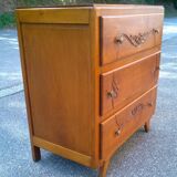 Art Deco dresser gilded oak france 1940