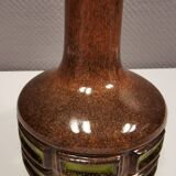 Ceramic/stoneware table lamp, Danish from the 1970s-1980s, earth and green colors