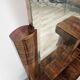 Art Decò dressing table in walnut root with mirror