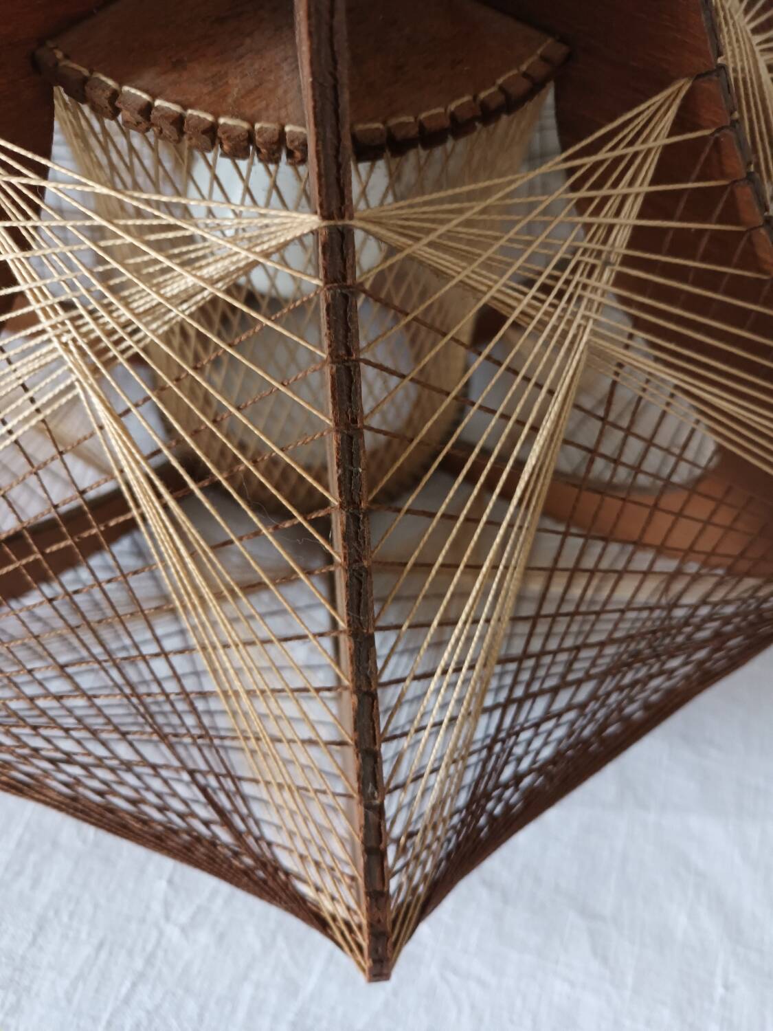 Scandinavian vintage wire pendant light