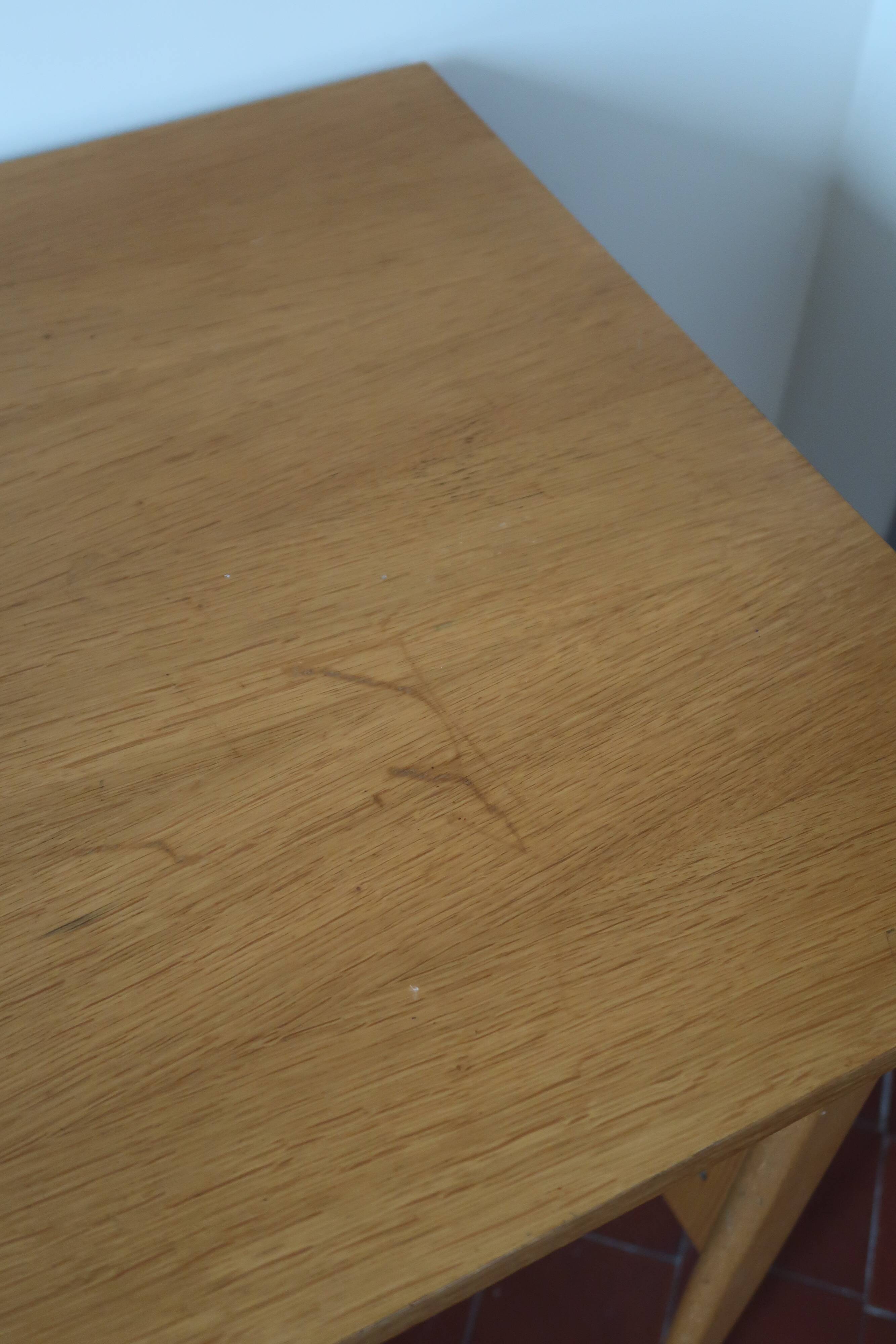 Scandinavian light wood desk