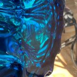 Vintage Cobalt Blue Glass Vase by Jacques – Edelweiss Label, 1970s