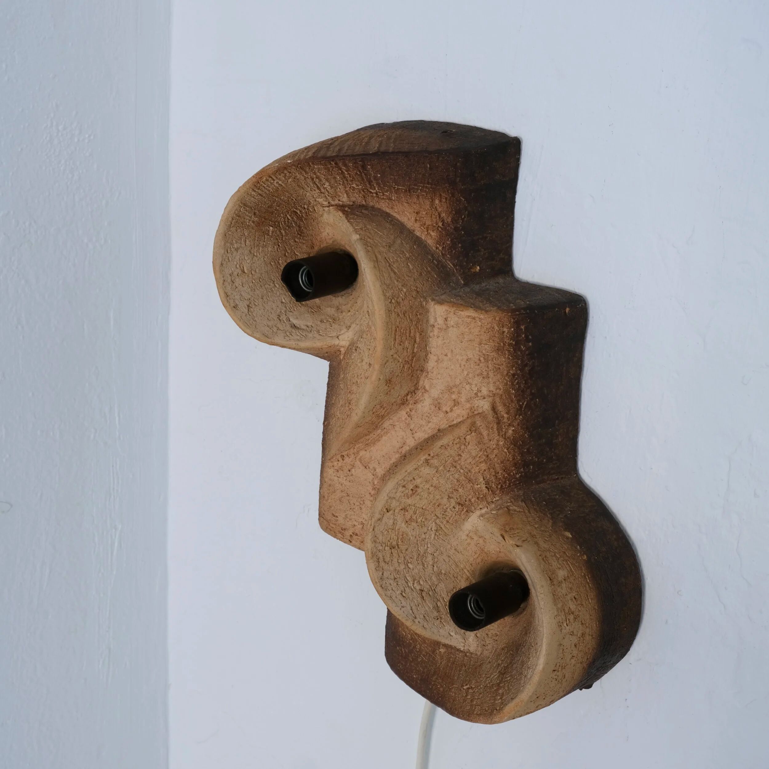 Brutalist ceramic wall sconce | Netherlands | 1960s