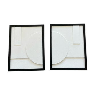 Diptych 3D abstract relief