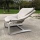 Pair of vintage grey leather armchairs by Ake Fribytter 1970