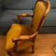 Fauteuil bois et velours