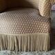 Pair of renovated toad armchairs in beige velvet