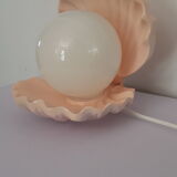 Salmon pink shell lamp