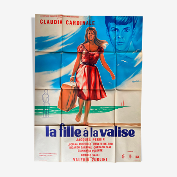 Affiche cinéma "La Fille à la Valise" Claudia Cardinale 120x160cm 1961