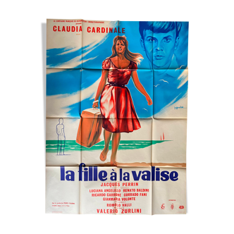 Affiche cinéma "La Fille à la Valise" Claudia Cardinale 120x160cm 1961