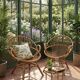 Pair of 1960s rattan armchairs