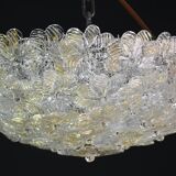 Murano Gold Ceiling Light Flower by Seguso for Venini, Italy, 1960s