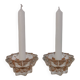 2 vintage crystal candle holders from Reims, France