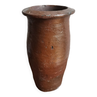Handmade rustic vintage vase in glazed ceramic