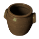 Pot sandstone varnished two round handles