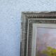 Tableau ancien, mimosa et violettes